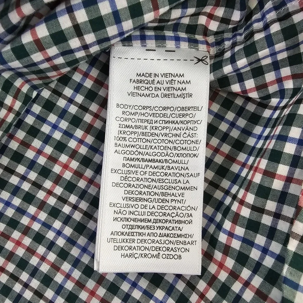 POLO RALPH LAUREN Shirt Men's 2XL Plaid Oxford 100% Cotton Stretch Classic